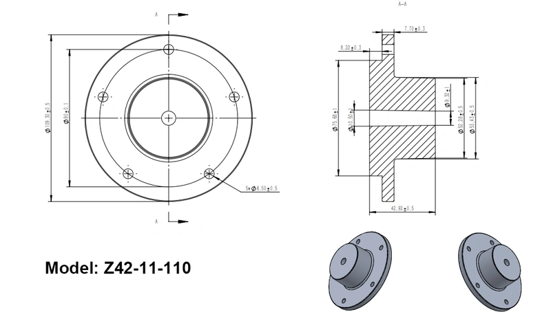 alloy bushing for axial fan z42 11 110